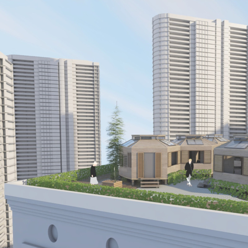 Modular Living Spaces Using Hexagonal Woodboard Structure and Sustainable Insulation Solutions