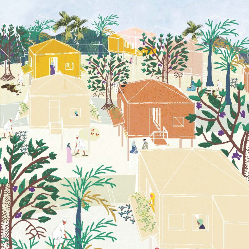 Bamboo Structures and Vertical Gardens Enhance Sustainable Micro Homes for Refugee Communities