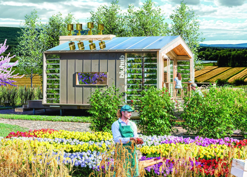 Charred Wooden Shingles and Modular Sustainability in Collaborative Living Spaces