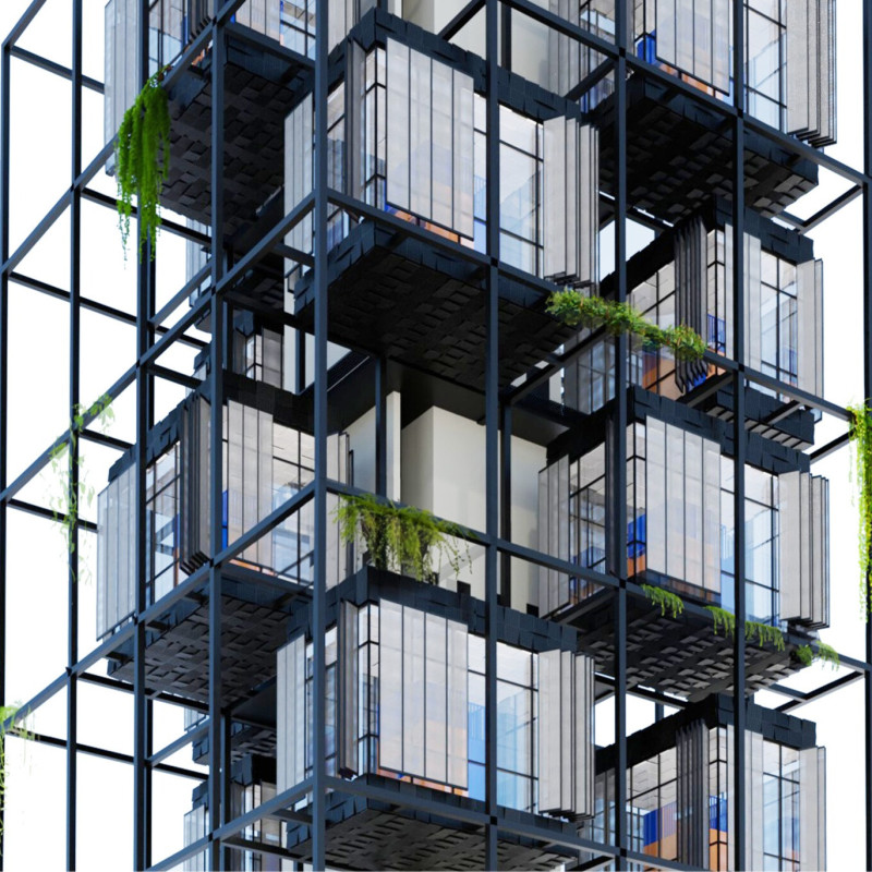 Modular Units with Photovoltaic Integration and Perforated Facades in Sustainable Urban Living