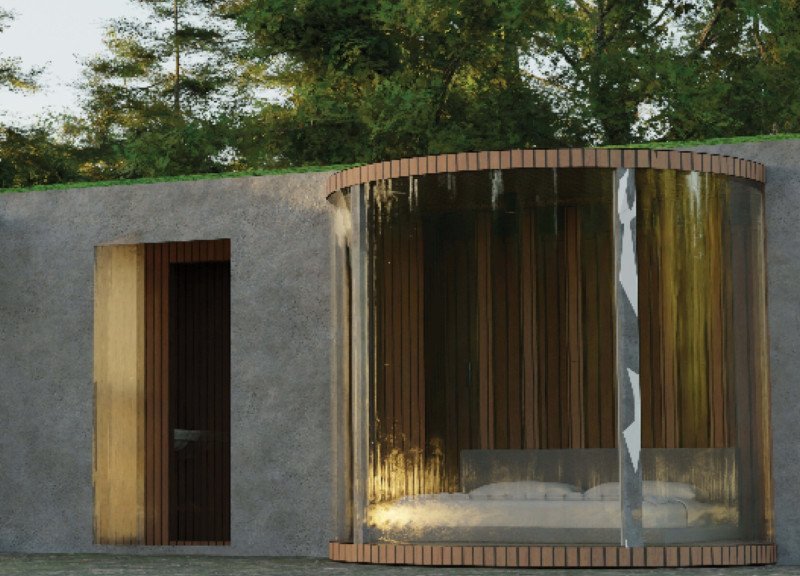 Biophilic Living with Solar Panels and Modular Concrete Elements