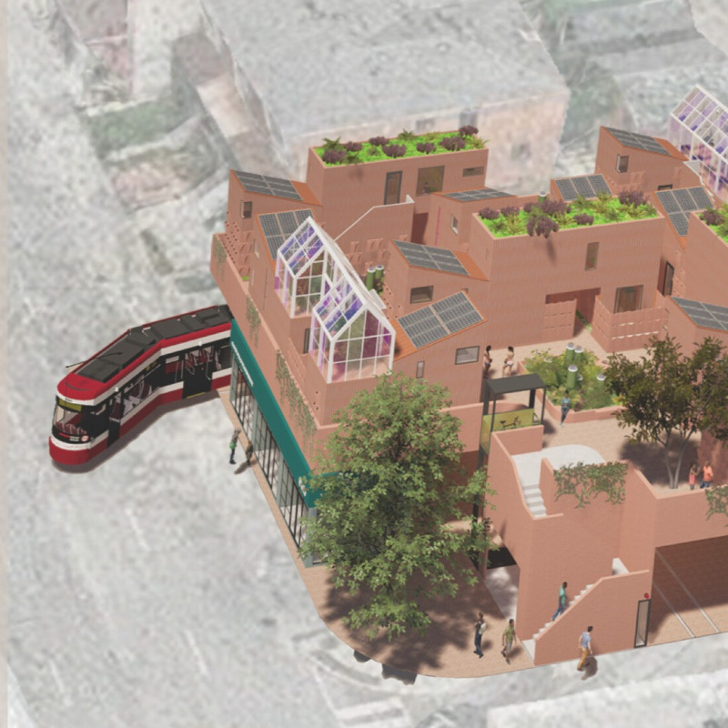 Charred Wooden Shingles and Cross-Laminated Timber Highlighting Sustainable Urban Living