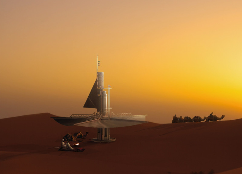 Vertical Garden Modules with Steel Framework Offering Self-Sufficient Living Solutions