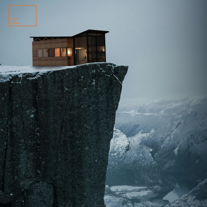 Charred Wood Shingles and Cross-Laminated Timber in a Cliffside Retreat