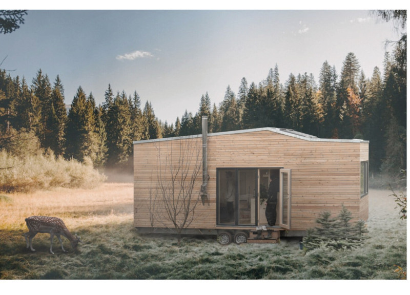 Flexible Living Solution Crafted from Spruce and Eco-Friendly Materials
