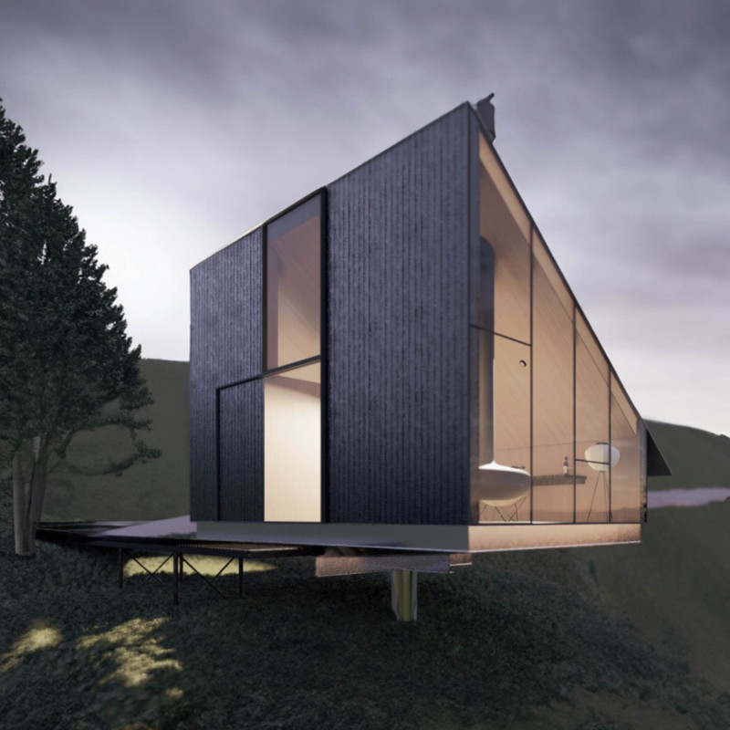 Rotating Solar Capture Integrated with Charred Wooden Shingles and Cross-Laminated Timber Panels in Residential Design