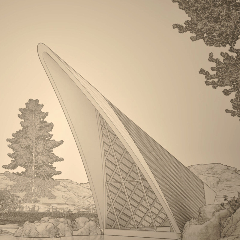 Curvilinear Roof Structure Featuring Kingspan Panels and Recycled Aluminum in a Sustainable Residential Setting