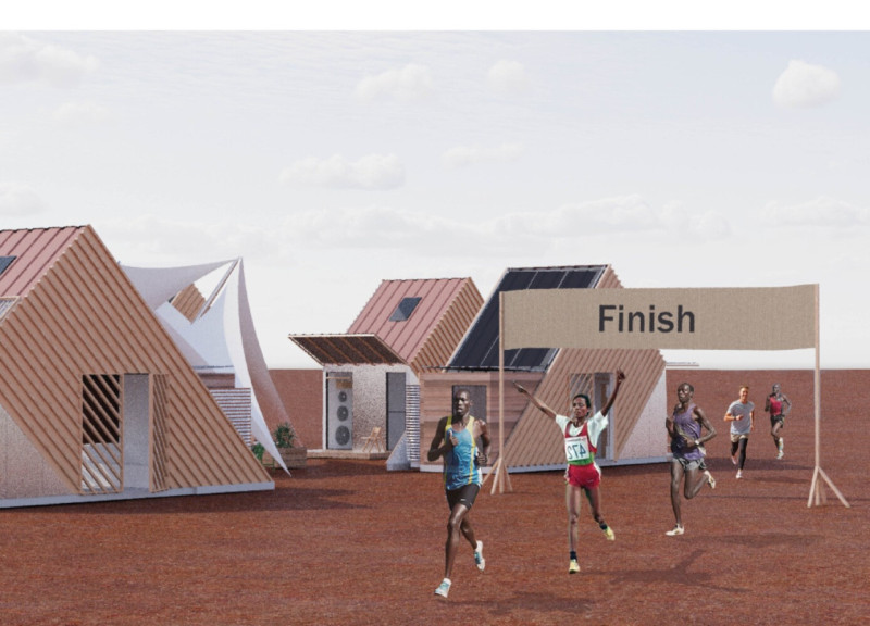 Rammed Earth and Solar Panels Create Sustainable Athlete Housing in High-Altitude Environment