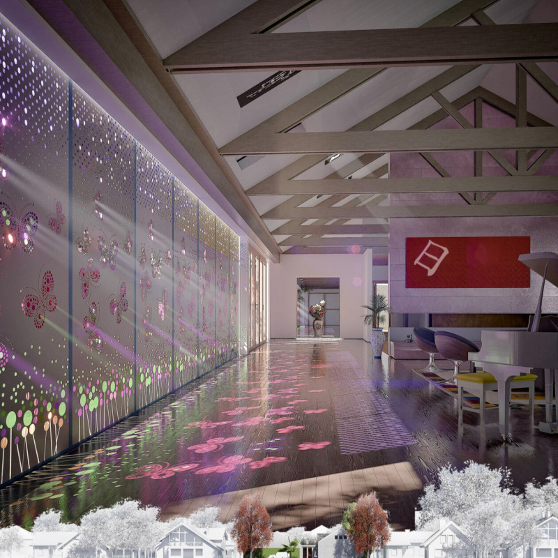 Emphasizing Light and Shadow Through Perforated Aluminum Panels in a Seamless Indoor-Outdoor Residence