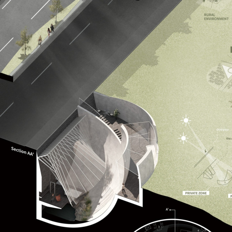 Spherical Concrete Pavilion Utilizing Fragmented Screens for Community Engagement