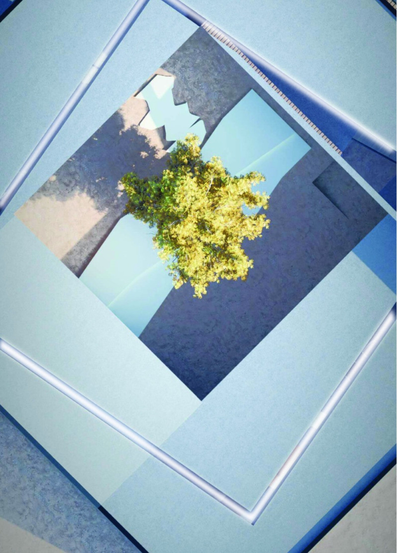 Natural Stone Facade Integrating Flexible Spaces with a Central Courtyard