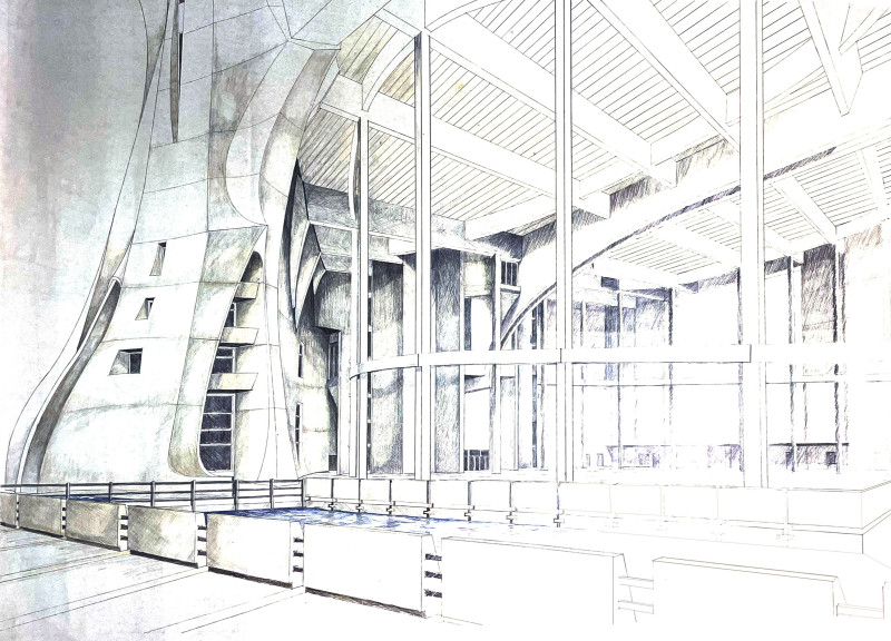 Curvilinear Glass Canopy and Steel Framework Enhancing Public Space Utility