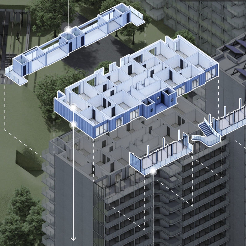Prefabricated Concrete and Insulated Modules Integrating Green Roofs for Community Resilience