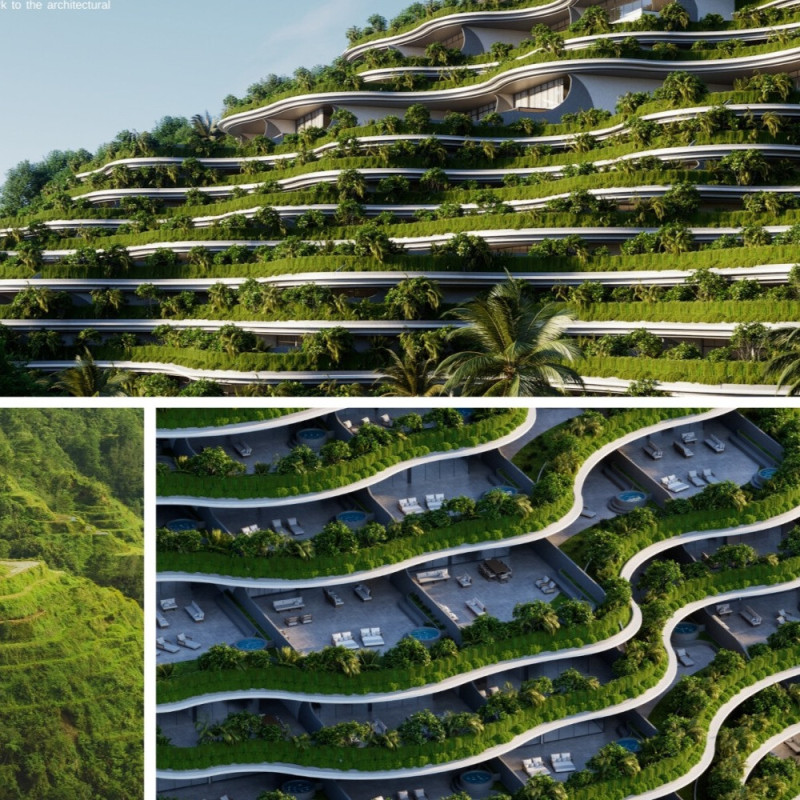 Cascading Terraces Featuring Local Stone and Sustainable Materials in Urban Living