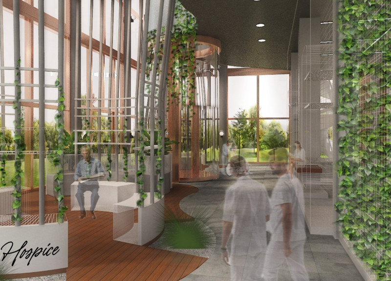 Biophilic Design Using Living Walls and Natural Timber in a Compassionate Care Environment