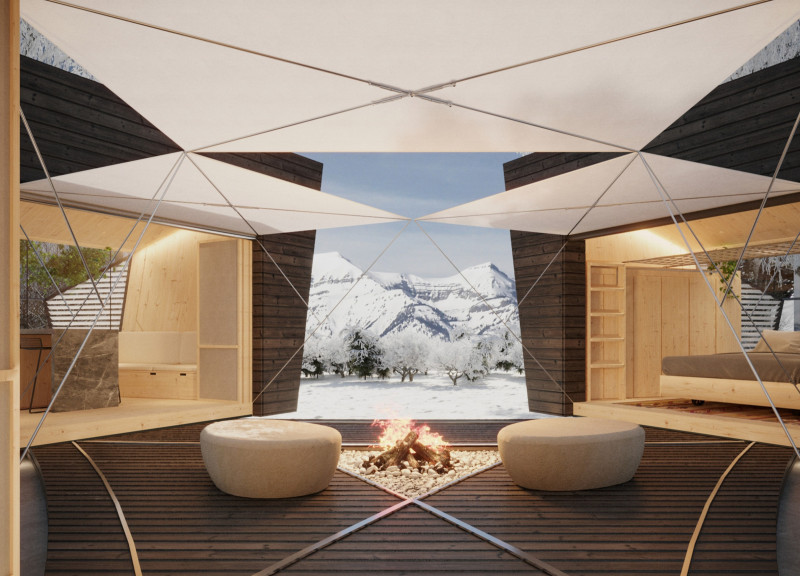 Recycled Pine Cladding and Steel Framework Define a Modular Retreat in California's Landscape