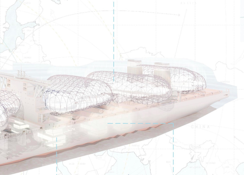 Floating Hub Featuring Aerodynamic Form and Reinforced Concrete Integration for Cultural Exchange