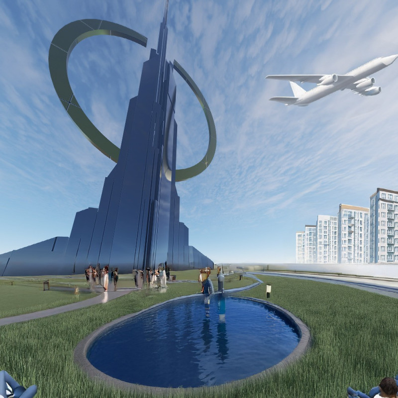 Circular Structure Featuring Photovoltaic Halo and Integrated Renewable Systems