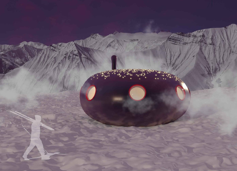 Aerodynamic Shelter Crafted from Aluminum and Glass for Emergency Response in Mountainous Environments