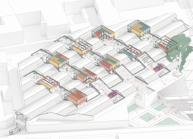 Shipping Container Habitats Integrated with Rooftop Gardens for Flexible Urban Living