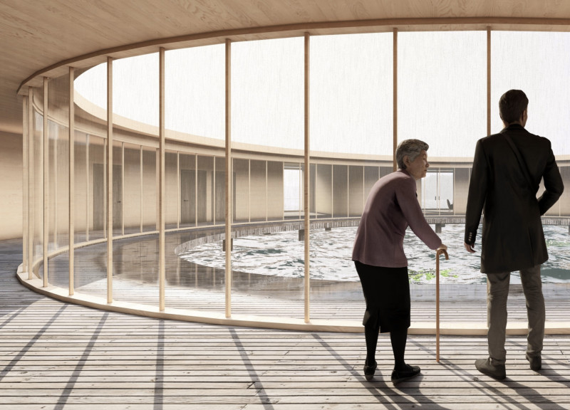 Circular Design Utilizing Glass and Timber for Palliative Care Spaces