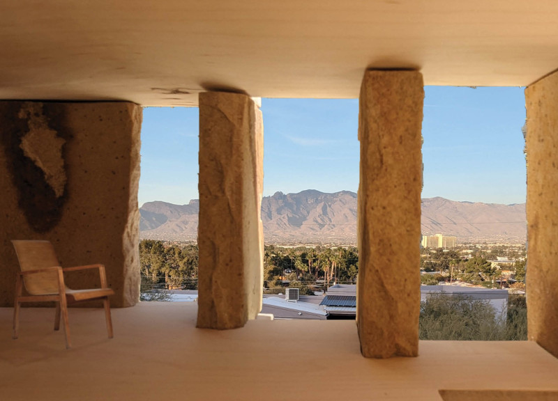 Coconino Sandstone Structure Embracing Natural Ventilation and Water Conservation in Arid Landscapes