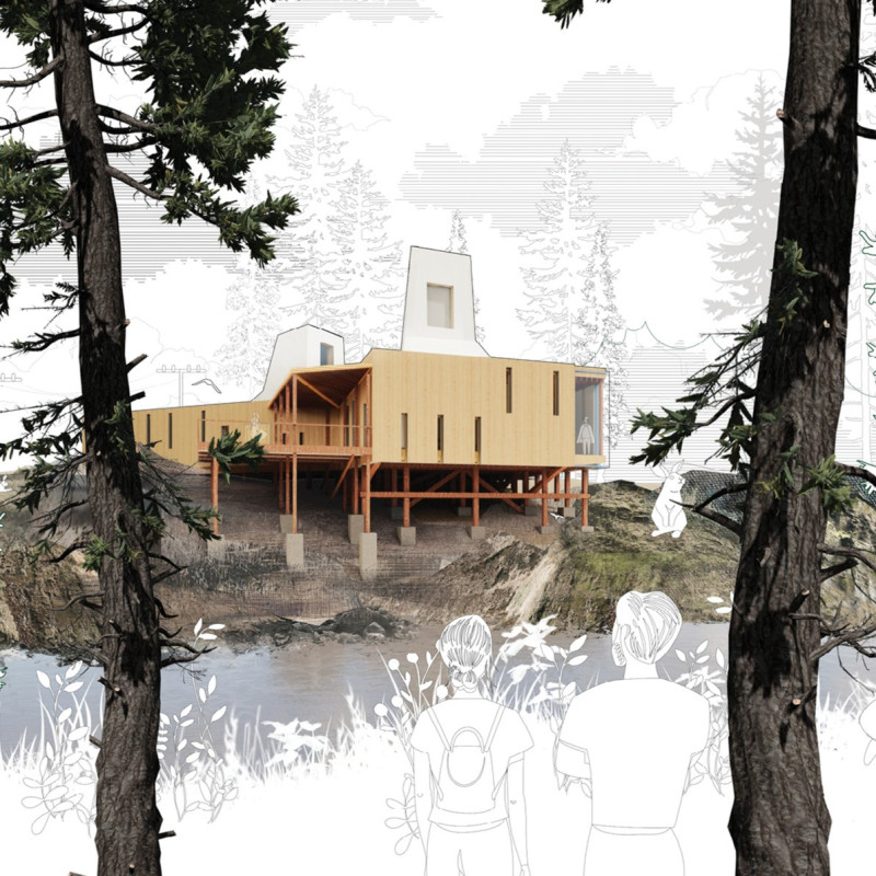 Charred Wood Shingles and Green Roofs Create a Multifunctional Coastal Community Hub