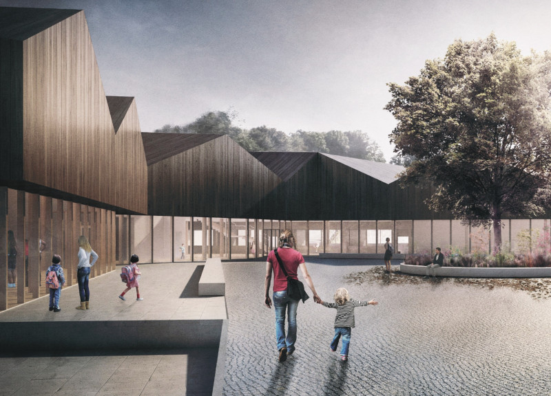 Charred Wooden Shingles and Natural Light Shaping Flexible Learning Environments