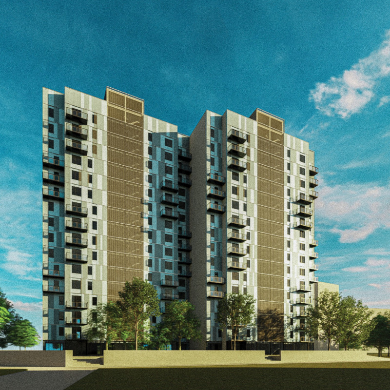 Modular Towers Featuring Precast Concrete and Integrated Balconies in Urban Community Revitalization