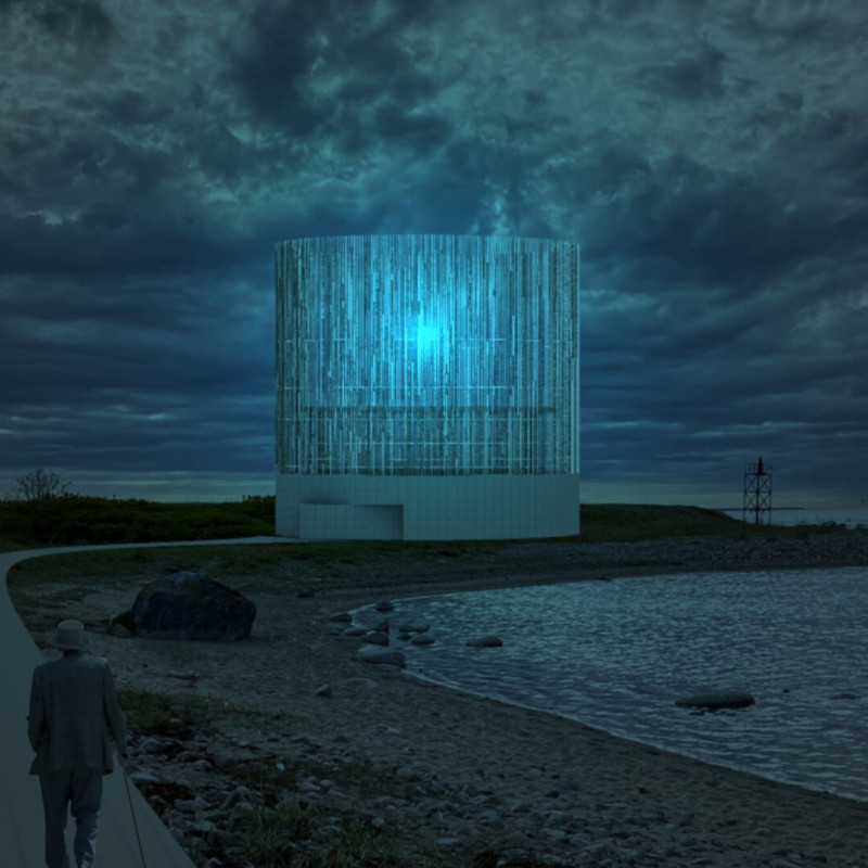 Circular Structure of Reinforced Concrete with Glass Facades in a Coastal Forest Environment