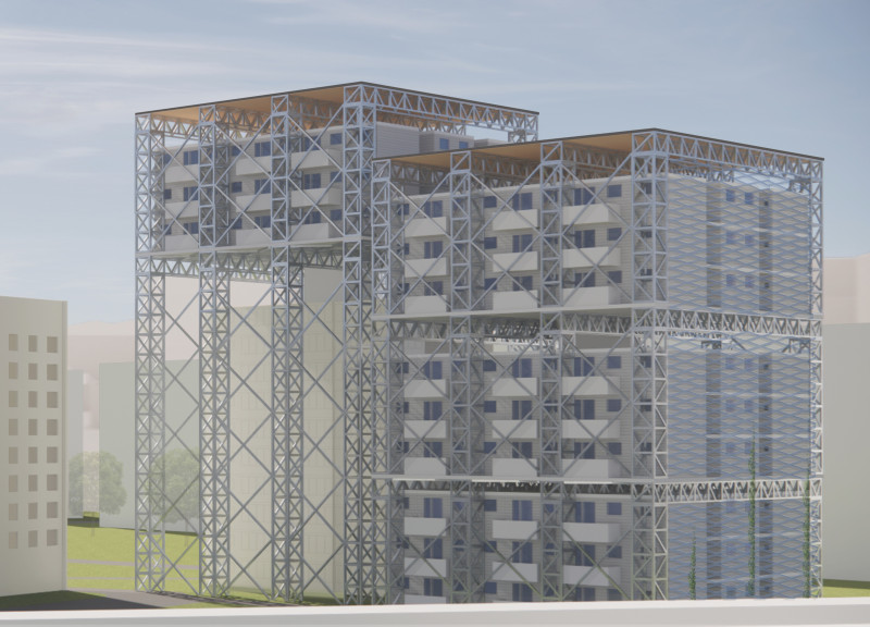 Vertical Gardens and OSB Walls in Modular Urban Housing Solutions