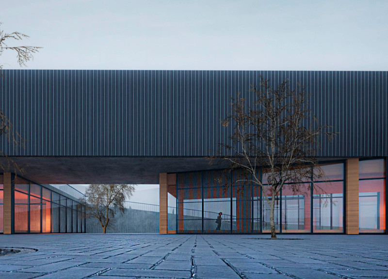 Transformed Bomb Shelter Integrated with Cross-Laminated Timber Panels and Charred Wooden Shingles