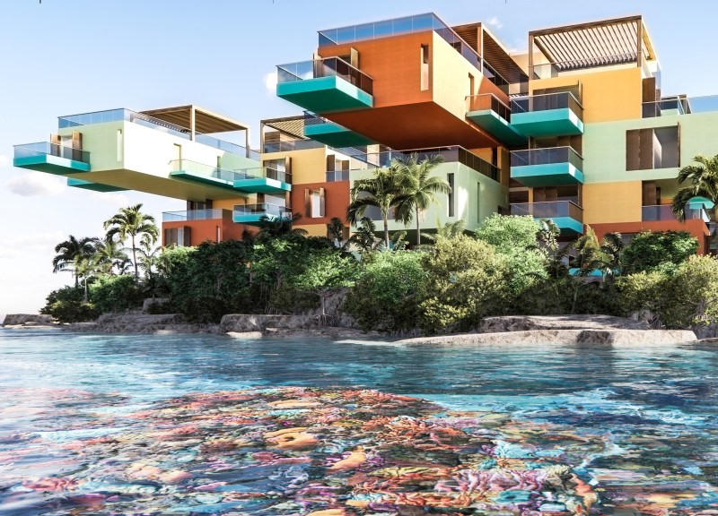 Fractal Forms and Water-Resilient Structures Forged with Eco-Friendly Composite Panels