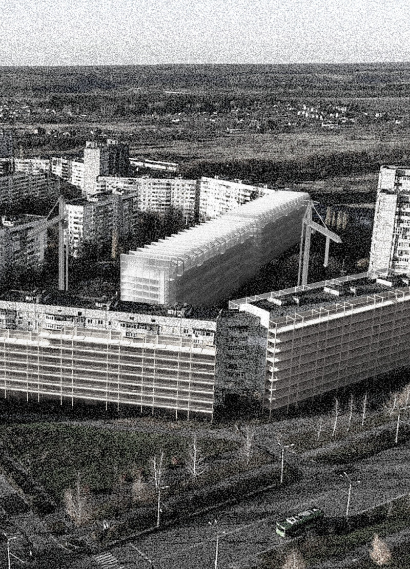 Polycarbonate Facades and Steel Framework Shaping a Modular Urban Community in Kharkiv
