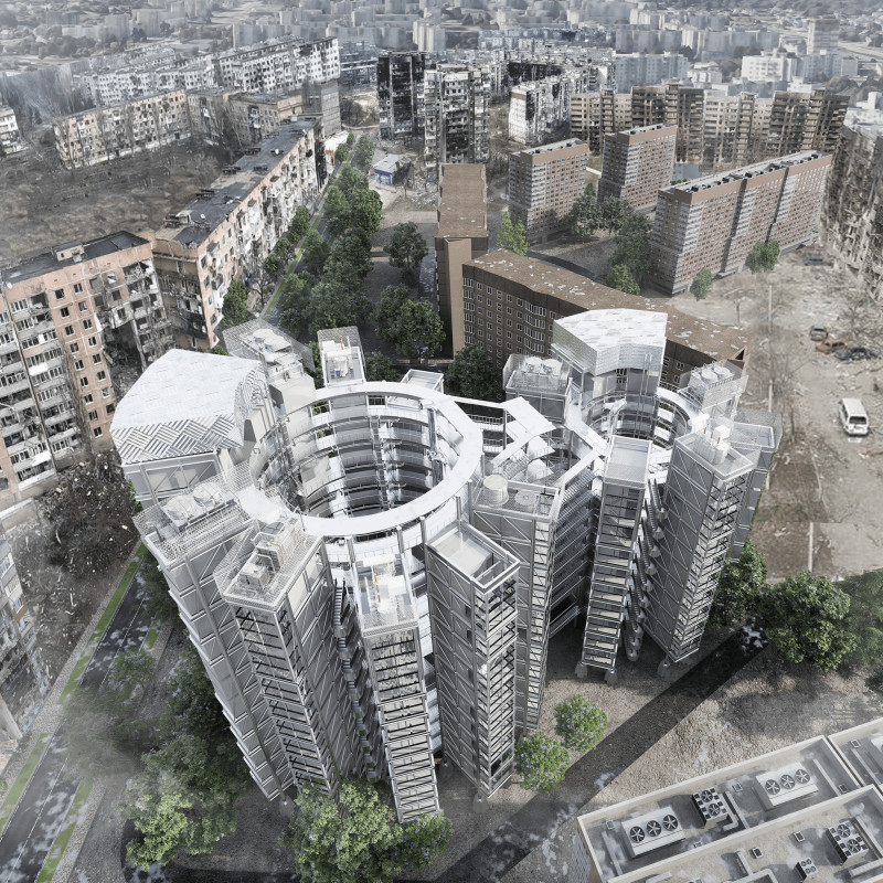 Circular Shelter Constructed with Reinforced Concrete and Acoustic Insulation for Resilient Community Living