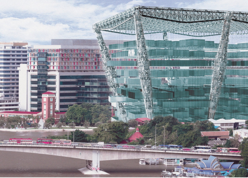 Geometric Facades with Fiber Reinforced Polymer in a Multi-Use Community Hub