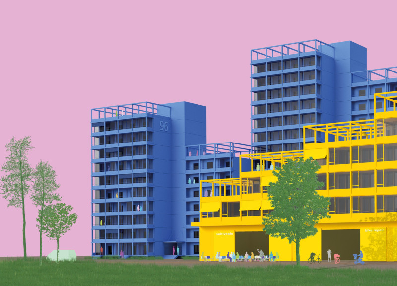 Charred Wood Shingles and Laminated Timber Create Multifunctional Community Spaces in Urban Renewal