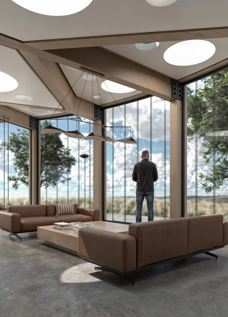 Charred Wooden Shingles and Stone Integration in Community-Centric Design