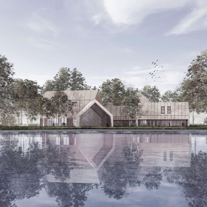 Sensory Spaces Enhanced by Charred Wood Shingles and Natural Light Design for Healing Environments