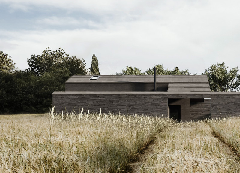Charred Wooden Shingles and Natural Stone Create a Serene Retreat in Contemporary Rural Living