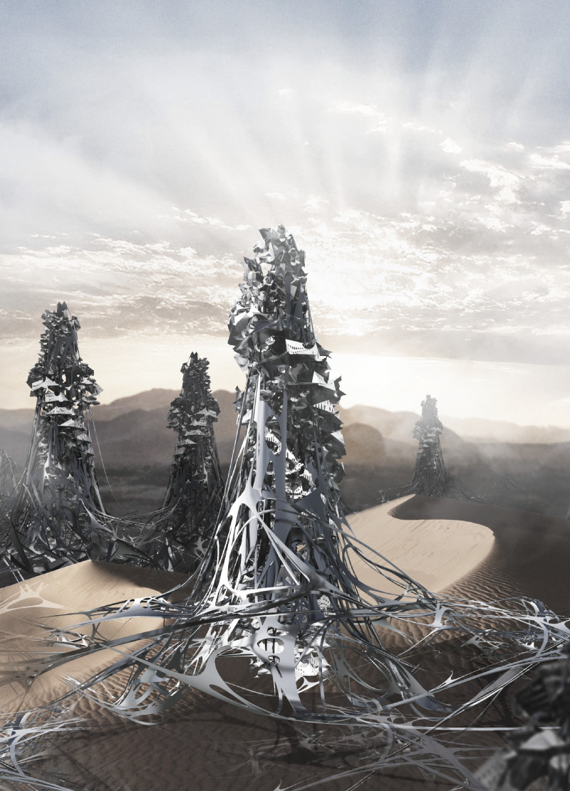 Fabric Membranes and Geometric Patterns Shaping Community Spaces in the Desert