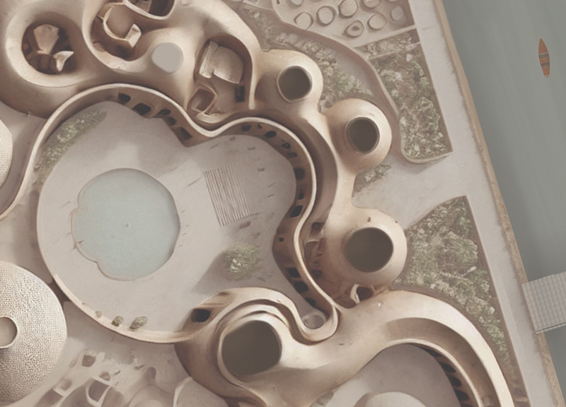 Mudbrick Structures and Bamboo Canopies in a Community Setting Emphasizing Local Craftsmanship