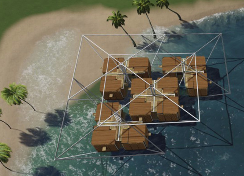 Floating Shelters Constructed from Bamboo and Recycled Plastics Supporting Community Resilience