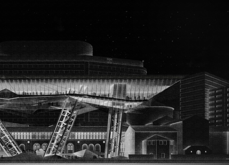 Undulating Glass Facade and Steel Framework Enhancing Exhibition Spaces in a Contemporary Museum Expansion