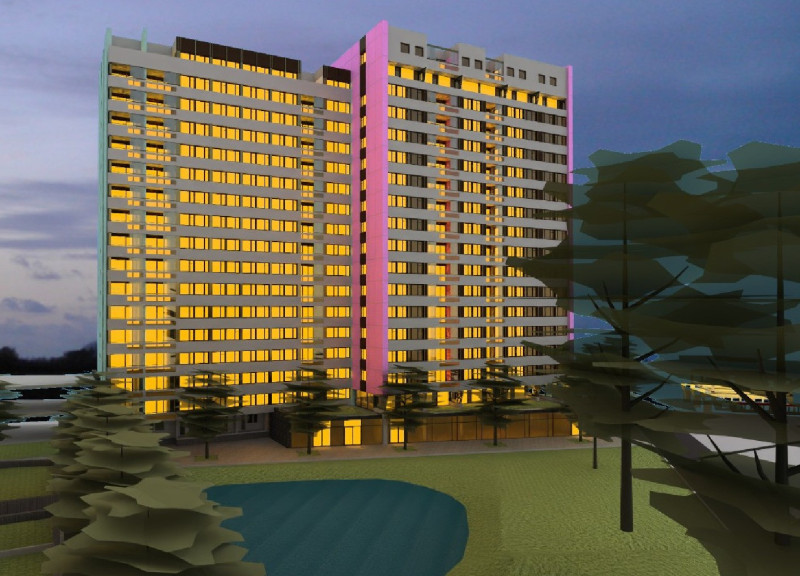 Charred Wooden Shingles and Concrete Facades Enhance Urban Community Resilience