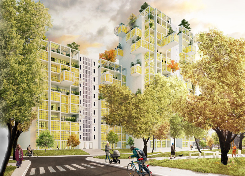 Colorful LED Glass Cubes Transforming Community Spaces in a War-Torn Urban Landscape