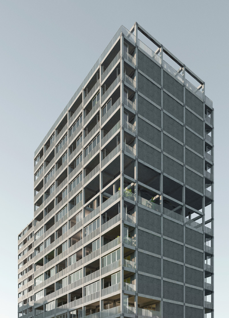 Prefabricated Concrete Modules with Recycled Facade Panels Address Urban Resilience