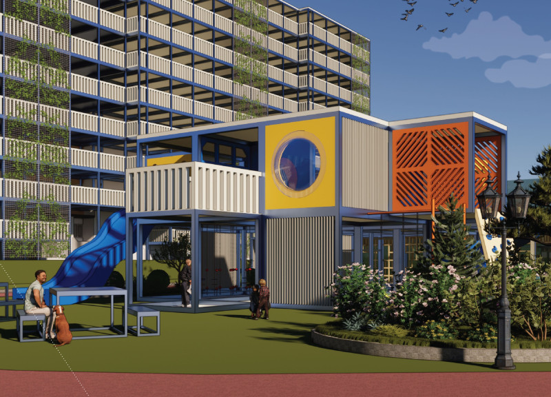 Corbel Locking System and Structural Insulated Panels in Community Spaces