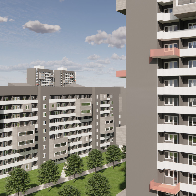 Charred Wooden Shingles and Greenery Transforming Urban Housing in Kharkiv