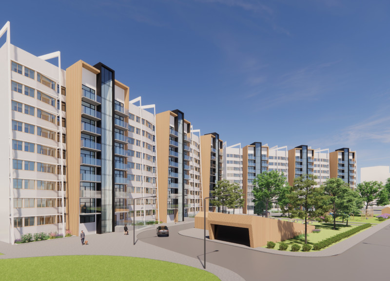 Steel-Enhanced Panel Rehabilitation with Community-Focused Green Spaces